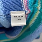 Appleseed's Vintage Womens Stripe Cotton Collared Long Sleeve Cardigan Multicolo Blue Photo 4