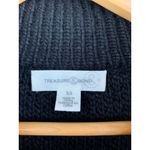 Treasure & Bond XS Black Textured Zip-Up Sweater Jacket Photo 3