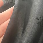 Made In Italy Jacket Topper Womens Large Black Eyelet Button Up Frayed Trim Edgy Photo 12