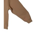 DKNY  Womens Fleece Pullover Top Size XL Tan Long Sleeve Warm Logo Bedazzled Photo 4