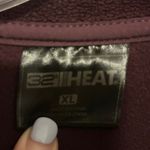 32 Degrees Heat Burgundy Fleece Snap Neck Pullover Sweatshirt Women's XL Purple Photo 5