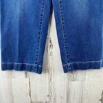Garnet Hill Jeans Womens 27 Blue Organic Cotton High Waist Wide Leg Worn Hems Photo 2