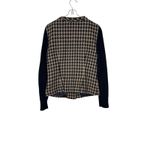 CAbi  Women's Jacket Houndstooth Model‎ 978 Lined Zip Up Snap Charcoal Tan Sz. 4 Photo 6