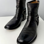Frye Black Leather Ankle Boots Photo 0