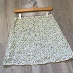 Sunday Best Skirt floral mini skirt slit womens Green size 4 coquette soft girl Photo 3