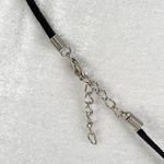 Handmade Velvet String Necklace With Glass Heart Pendant Hand Crafted Artisan Black Photo 2