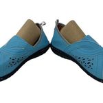 J’AOIOR Women's Size 38 Slip On Casual Flats Light Blue Leather Shoes New Photo 2