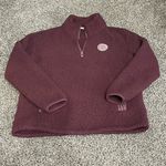 Ivory Ella purple Quarter Zip Relaxed Sherpa Jacket S Photo 1