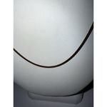 20"‎ Rose Gold Plated 925 Sterling Silver Herringbone Chain Flat Necklace Pink Photo 3