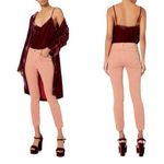 L'Agence Margot Blush Velvet Cropped High-Rise Pants Size 26 Photo 1