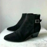 Saint Laurent  Women’s Suede Black Ankle Boots Size‎ 6 Photo 6