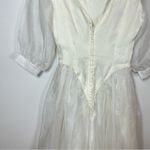 Vintage Emma doml union made bridal mini dress flower White Size XS Photo 4
