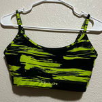Alphalete Surface Limitless Bra in black lime green stain SMALL Photo 0