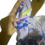 Gianni Bini floral Romper violet /blue striped shorts lace detail |women XS Photo 5