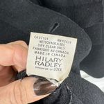 Hilary Radley Black Boiled 100% Wool Shearling Trim Lined Long Coat, Size 8, EUC Photo 6