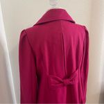Guess Medium Magenta Pea Coat Wool Blend Cute Accents High Collar Mid Length Photo 7