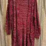 Agnes & Dora  Dreamy Duster Red Long Cardigan Sweater Large NWOT Photo 0