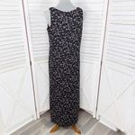 Kathie Lee Collection Vintage 90s Y2K Kathie Lee Floral Sleeveless Shift Maxi Dress Black Pink Medium Photo 3