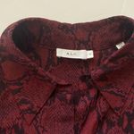 ALC Frank A.L.C. ‘Lori’ red black snake print button down silk blouse, size 6 medium Photo 6