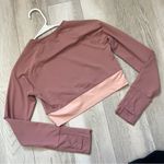 Noireblanc Workout Top crewneck long sleeve cropped womens Pink (medium) gym Photo 2