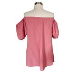 Reformation Mini Dress Framboise Off the Shoulder Pink Medium Elastic Neck NWT Photo 3