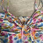 American Eagle  Outfitters Floral Print Ruched Front Tank Dress XL Photo 1