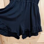 Bobi Revolve - - Black Sleeveless Drape Romper - M Photo 4