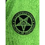 Black Craft‎ Cult Green Sherpa Fleece Full Zip Hoodie Witch Pentagram Size XS Photo 5