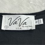 Vava by Joy Han  small Cold Shoulder Floral Embroidered black Blouse bell sleeve Photo 4
