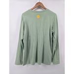 Life is Good  Womens Classic Fit Long Sleeve V Neck Graphic T Shirt Green Large Photo 3