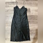 Cami NYC  Cressida Button-Front Silk Slip Dress in Black Photo 3