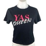 H&M Divided Black Crew Neck Short Sleeve Yas Queen Basic T Shirt Top Size M Photo 0
