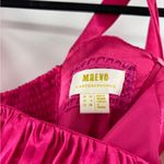 Anthropologie  Maeve Pink Satin Bow-Tie Party Mini Dress w Pockets Photo 5