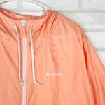 Columbia Women's Colorblock Windbreaker Jacket XL Peach Charcoal Lightweight Photo 4