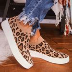 Steve Madden Tan and Black Animal Print Slip-Ons (273) Photo 12