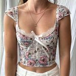 Victoria's Secret White Lace Floral Corset Bralette Photo 0