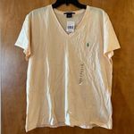 Ralph Lauren  Sport Short Sleeve Top Vintage Shirt Womens Yellow V-Neck NWT XL Photo 0