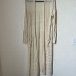 Anthropologie  Moth Cream Linen blend Knit Cardigan size M Photo 2
