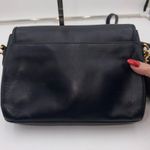 Etienne Aigner  Vintage Navy Leather Crossbody Bag Gold Horsebit Flap Closure Photo 10