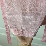 VTG PINK DAMASK SATIN ROBE/ KIMONO Size L Photo 3