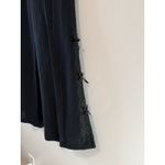 Escada Black Wide Leg Lace Bow Trim Pant Size 40 Photo 4