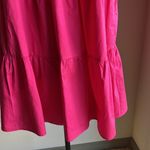 AQUA  Bloomingdale’s pink poplin puff sleeve tiered dress Photo 5