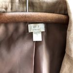 Apt. 9 Vintage Y2K  Embroidered Rose Linen Blend Tan Blazer Jacket Size 10 Photo 2