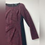 Ralph Lauren Lauren  Burgundy Black Sheath Dress Size 10 Photo 2