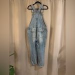 Source Unknown  Distressed Denim Overalls Photo 1