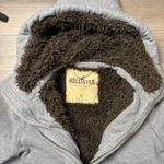 Hollister  Y2K Fur lined heavy full zip gray hoodie Small Photo 2