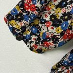 Veronica Beard  Mini Dress Sz 8 Colorful Minna Floral V Neck Ruffled Ruched Silk Photo 12