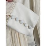 Tadashi Shoji Vintage Tadashi 100% Silk Ivory Draped Wrap Blouse Sheer Chiffon Sleeves S 10 Photo 3