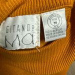 Gitano Ma Vintage Mock Neck Sweater Size Medium Embroidered Crest Collegiate Gold Photo 2