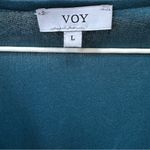 Beautiful feminine dress by Voy, pretty mallard blue floral print size8 Size L Photo 2